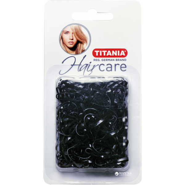 POLYBAND, 150 PCS, BLACK, DIAMETER APPROX 2 CM - РЕЗИНКА ДЛЯ ВОЛОС, СПИРАЛЬНАЯ, 150 ШТ., ЦВЕТ ЧЕРНЫЙ, ДИАМЕТР 2 СМ