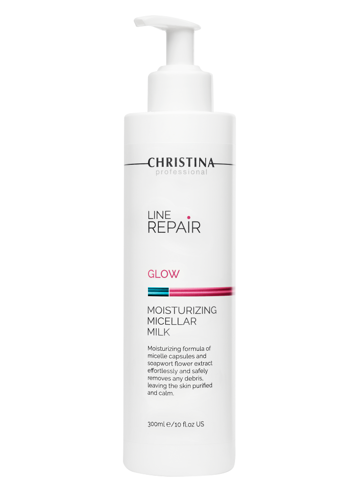 CHRISTINA Line Repair Glow Moisturizing Micellar Milk - увлажняющее мицеллярное молочко, 300 мл.