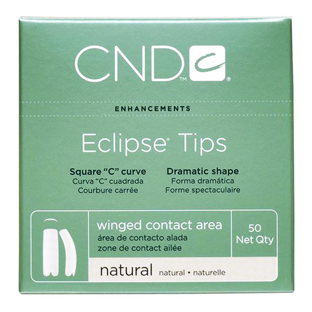 "ECLIPS TIPS №1" - Типcы с выраженной боковой аркой, для ногтей с глубокими боковыми стенками, натурального цвета, №1, 50шт.
