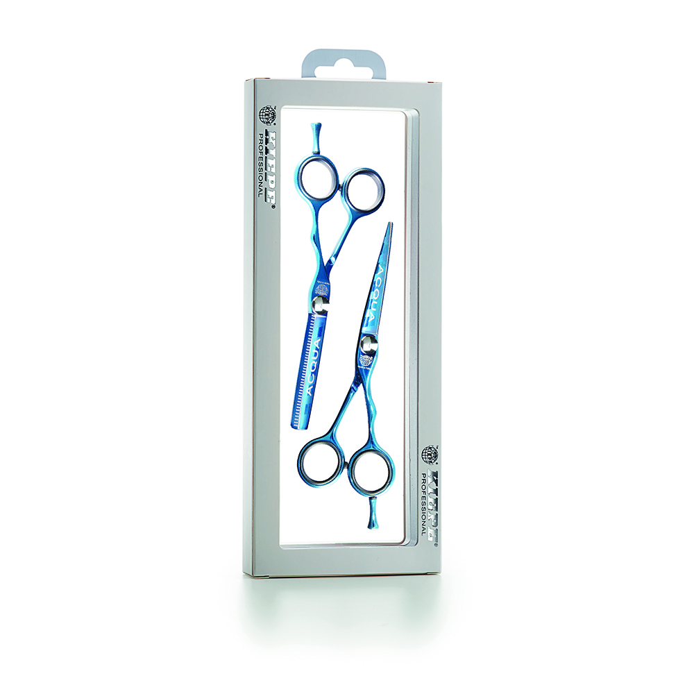 Kiepe Scissors Set 2 - набор ножниц "ACQUA" прямые и филировочные, 5.5.