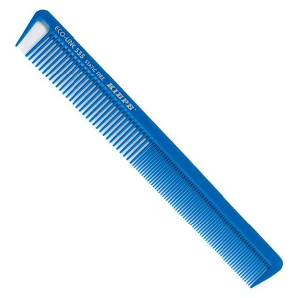 Kiepe Professional Comb Eco Line 180 X 24 - расчёска узкая комбинированная, для височных и затылочных зон, с антибактериальным покрытием.