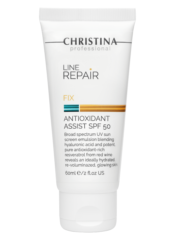 CHRISTINA Line Repair Fix Antioxidant Assist SPF 50 - антиоксидантный крем-флюид SPF 50, 60 мл.