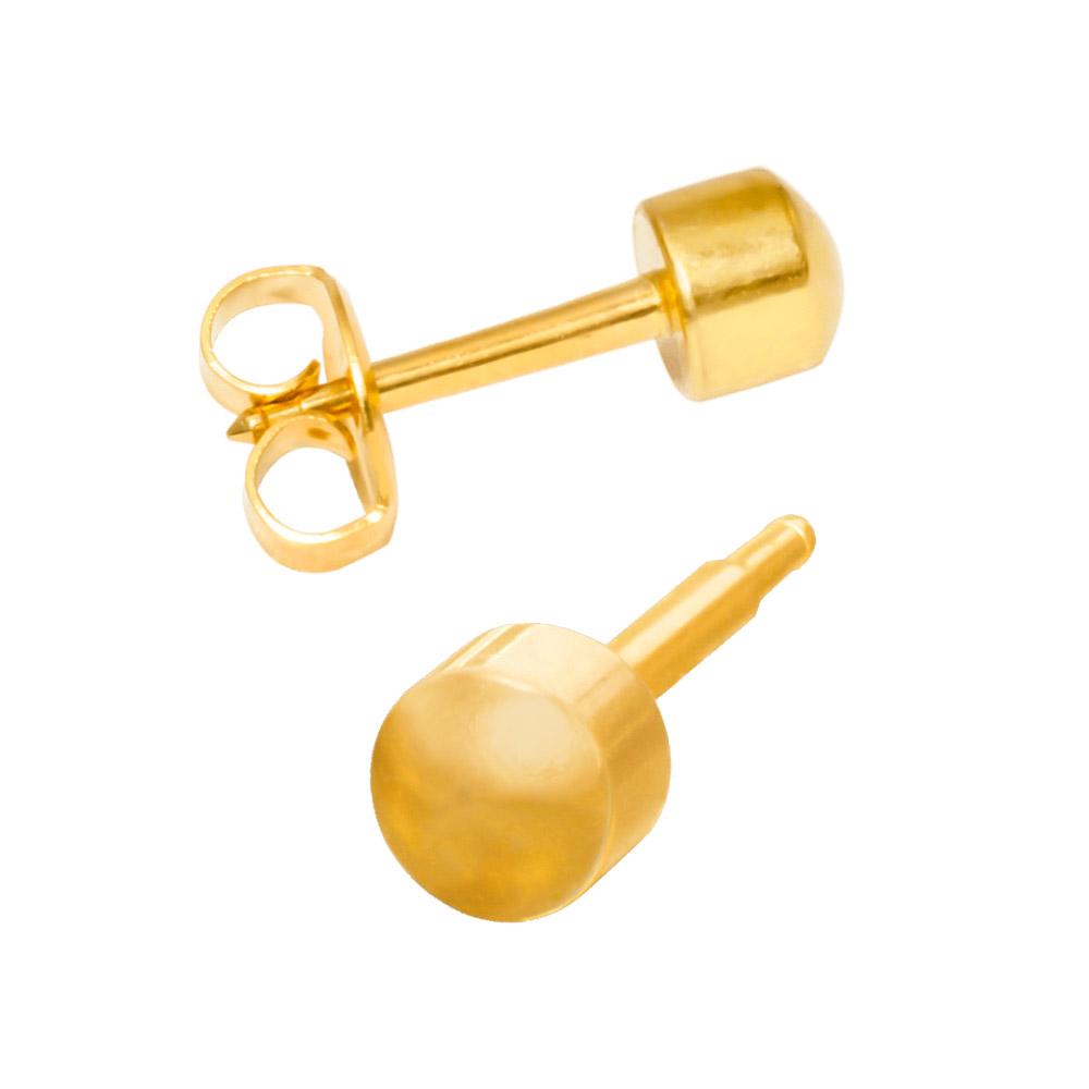 TRADITIONAL BALL STUDS Серьги для прокола Шарики, MIDI с позолотой