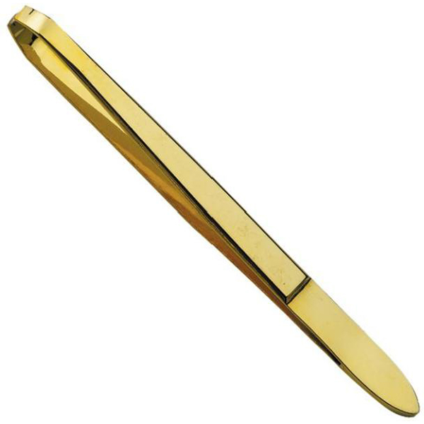 Kiepe Tweezers Np Gold - пинцет с загнутыми скошеными узкими кончиками,с золотым металлизированым покрытием, 3,9.