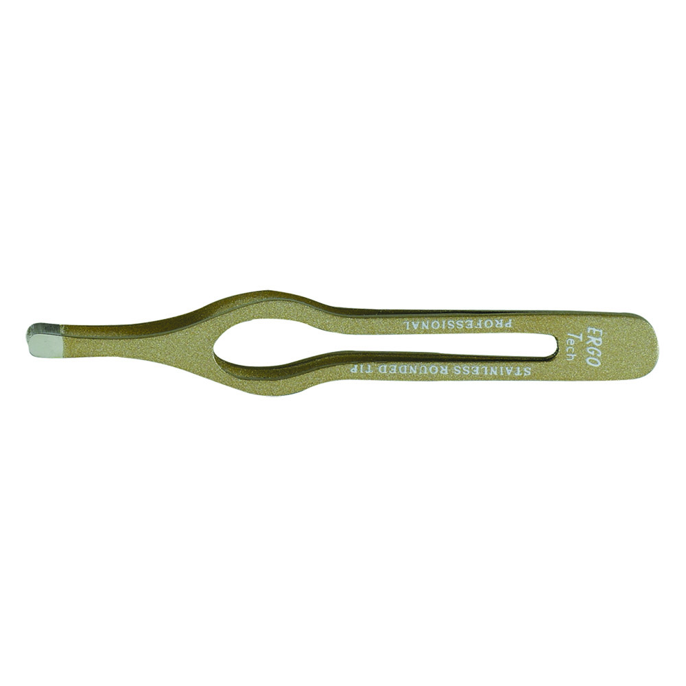 Kiepe Ergo Tech Tweezers Ss Steel - пинцет эргономный с закруглёнными широкими кончиками, эмалированный, 3,9.