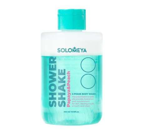 Solomeya Shower shake Papaya&Peach / Гель-шейк для душа Папая и Персик, 300 мл