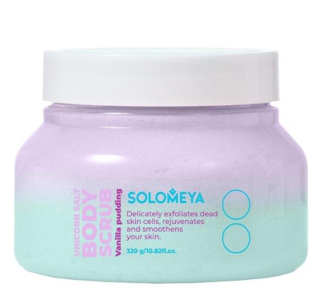 Solomeya Unicorn salt body scrub Vanilla pudding / Солевой скраб для тела Ванильный пуддинг, 320 гр